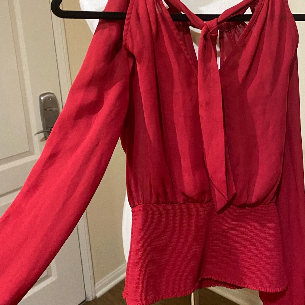 Bebe Red Top - Picture 8 of 12